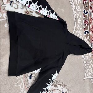 Black Hoodie with Graphic Sleeves